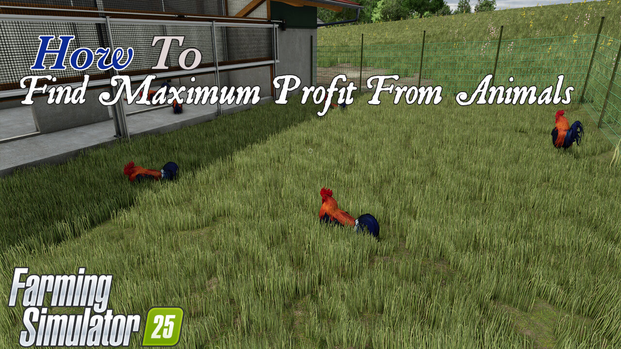 How To | Find Maximum Profit From Animals | Roosters | Farming Simulator 25