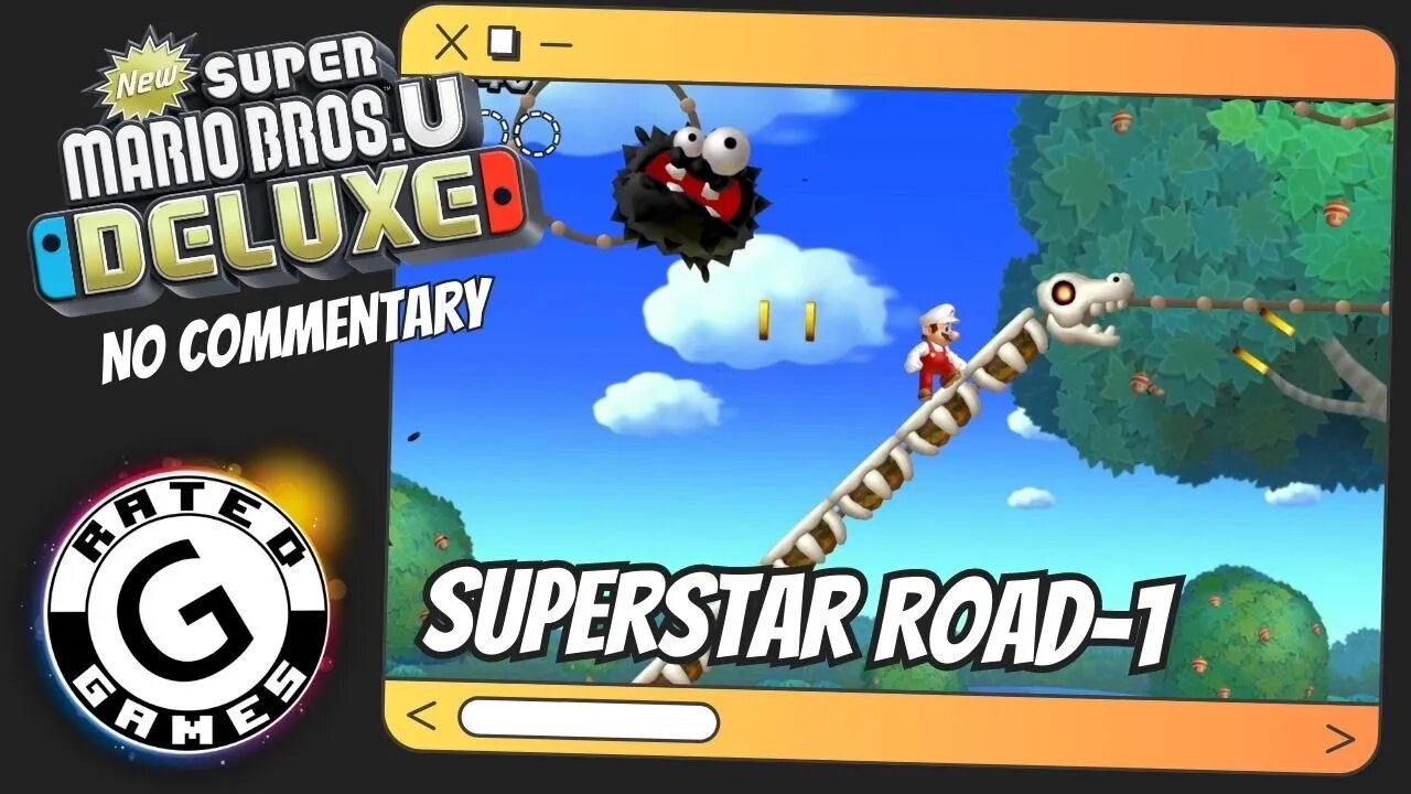 Superstar Road-1 (Spine-Tingling Spine Coaster ALL Star Coins) New Super Mario Bros U Deluxe