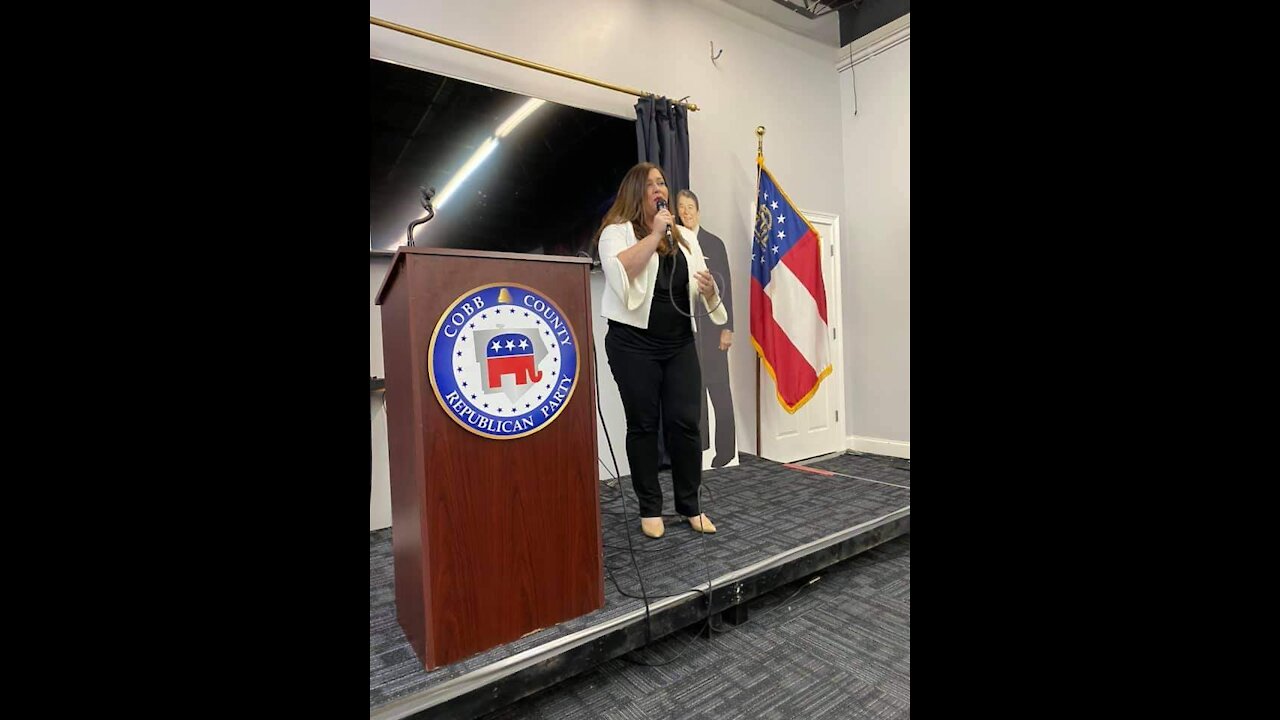 Dr. Kandiss Taylor speaking at Georgia Teen Republican Convention 2021 LibertyKid.org