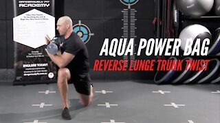 Aqua Power Bag Reverse Lunge & Trunk Twist