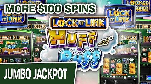 💯 HUNDRED DOLLAR SPINS Lead to MASSIVE JACKPOT 🧡 LOVIN’ Lock It Link Huff N’ Puff in VEGAS