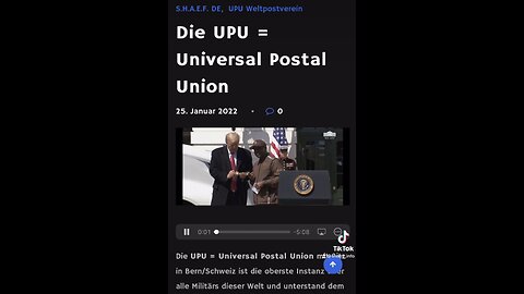 DIE UPU - UNIVERSELLER POST VEREIN UND TRUMP IST COMMANDER IN CHIEF