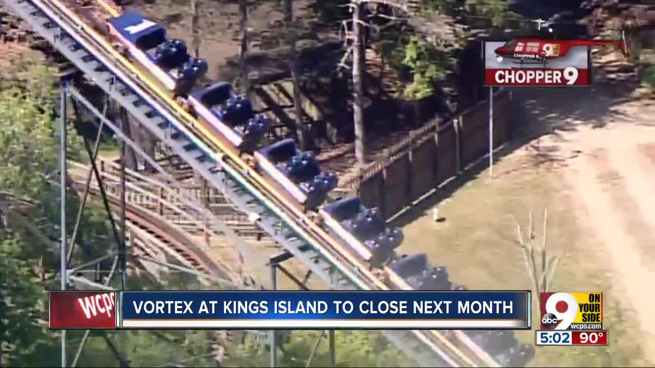 Vortex roller coaster closing at Kings Island