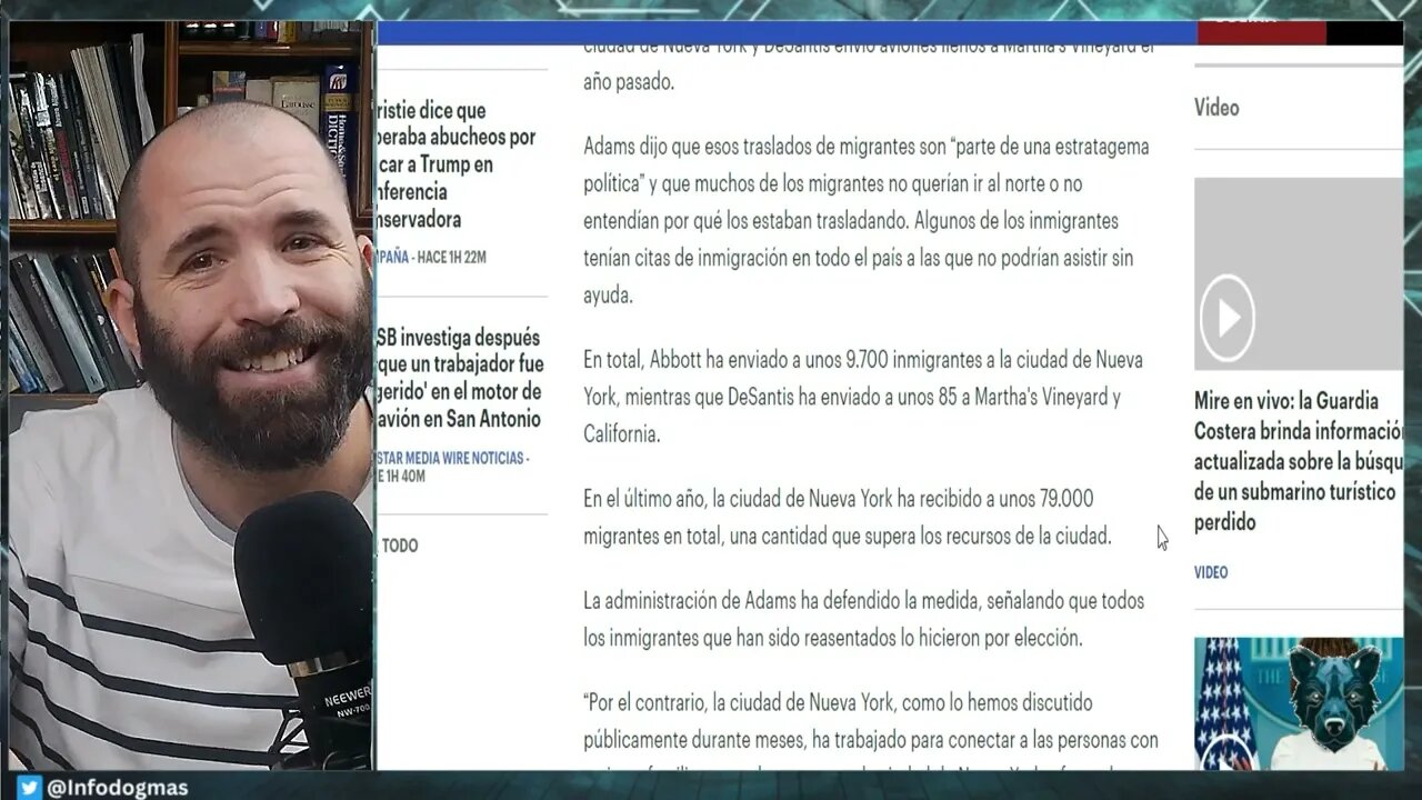 Eric Adam ENVIO Migrantes a Otras Ciudades de EEUU