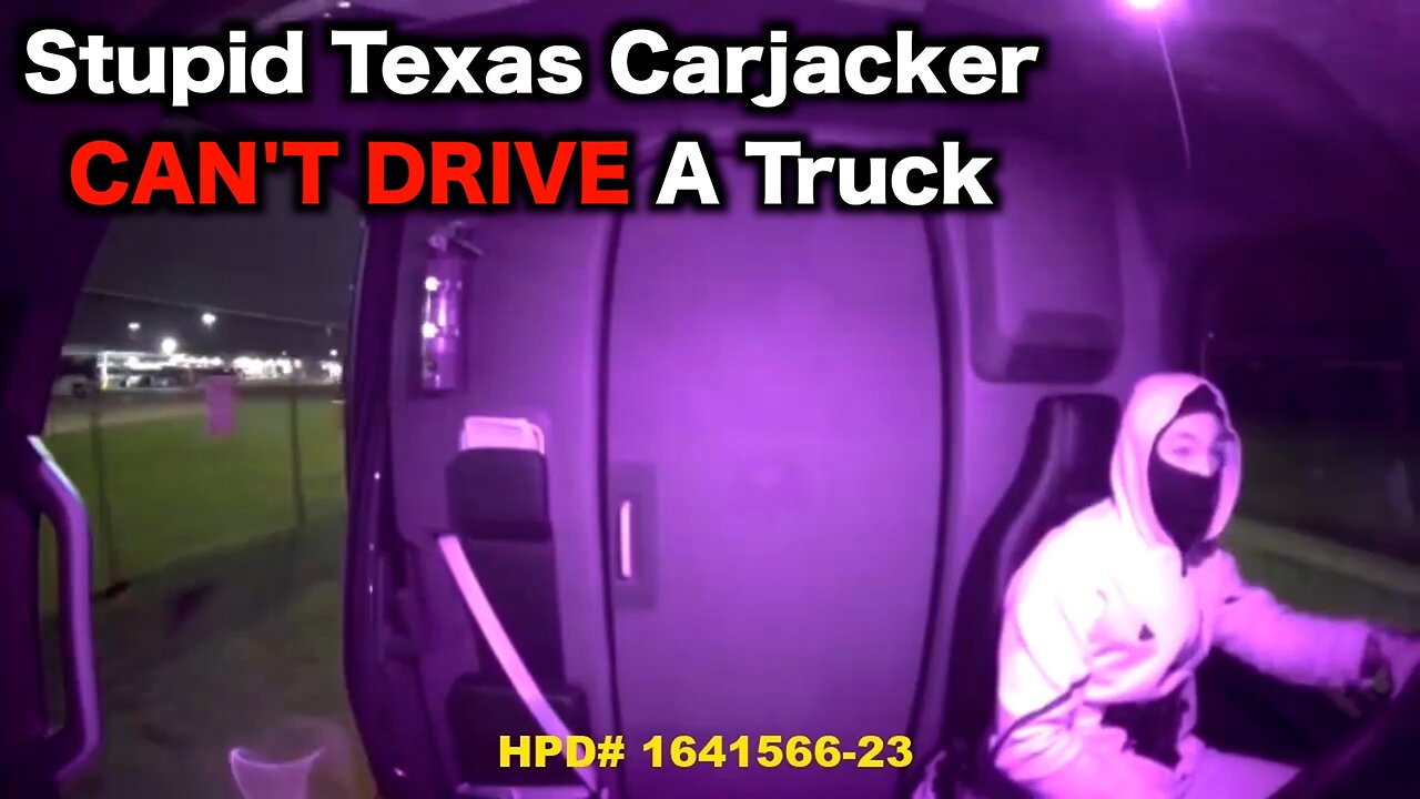 Dumb Criminal Steals Truck He Can't Drive