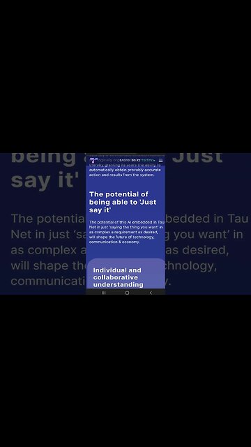 24 The game-changing potential of 'Just say it' AI on Tau Net #shorts #tauchain #agoras #justsayit