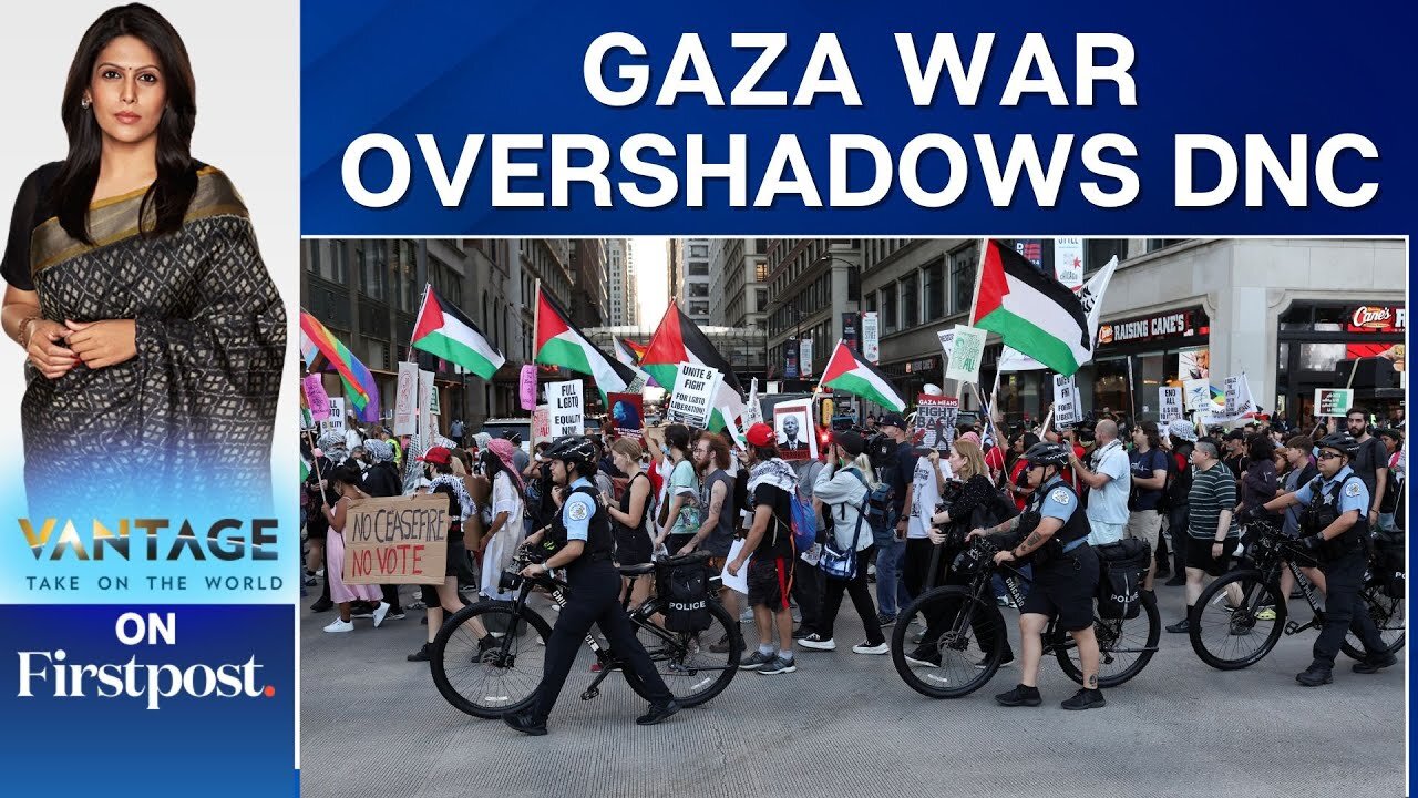 Pro-Palestinian Supporters Conduct March in Chicago Ahead of DNC | Vantage With Palki Sharma