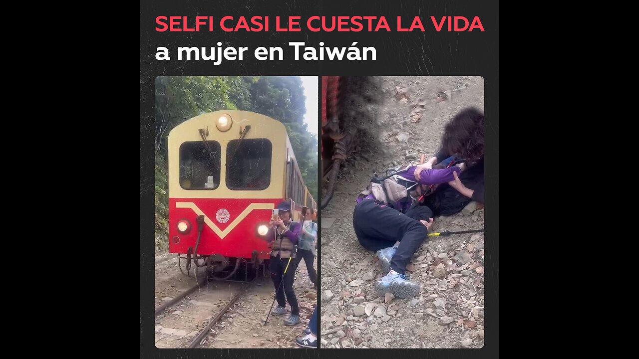 Mujer atropellada por tren en Taiwán mientras se tomaba una selfi