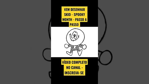 COMO DESENHAR SKID - SPOOKY MONTH - FÁCIL #desenho #desenhofacil #desenholivre #shorts