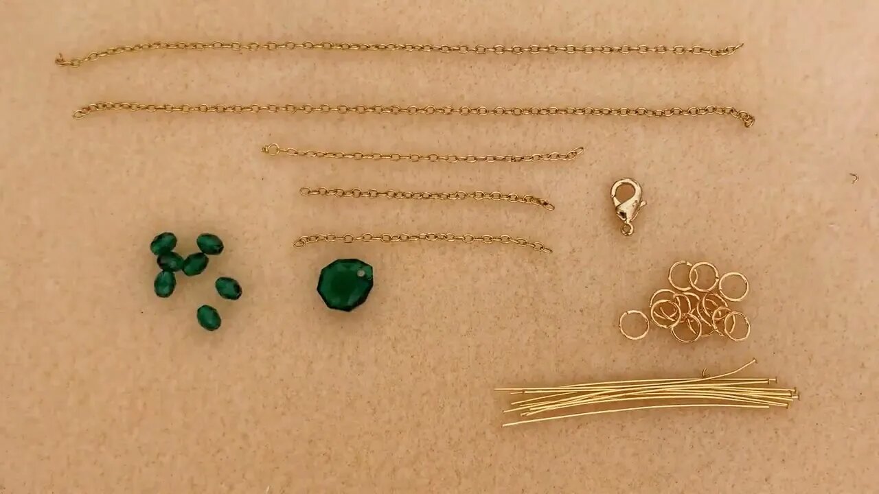 How to Make a Chain and Crystal Bead Necklace