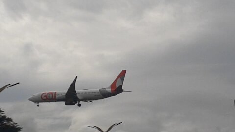 Boeing 737-800 PR-GOP on final approach coming from Fortaleza near to land in Manaus