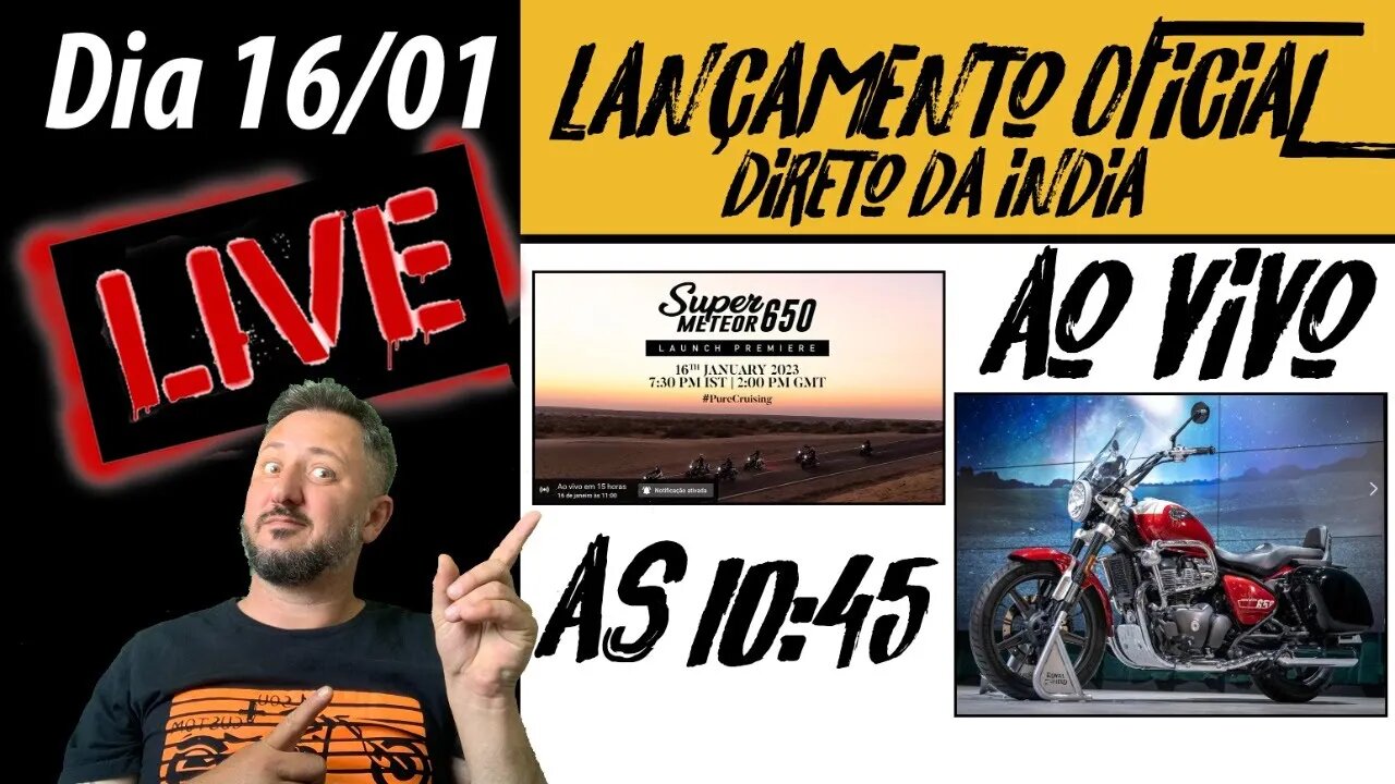 Super METEOR 650: Lançamento OFICIAL, Direto da ÍNDIA, LIVE-AO VIVO