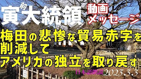 寅前大統領🐯🎦梅田の悲惨な貿易赤字を削減してアメリカの独立を取り戻す[日本語朗読]050303