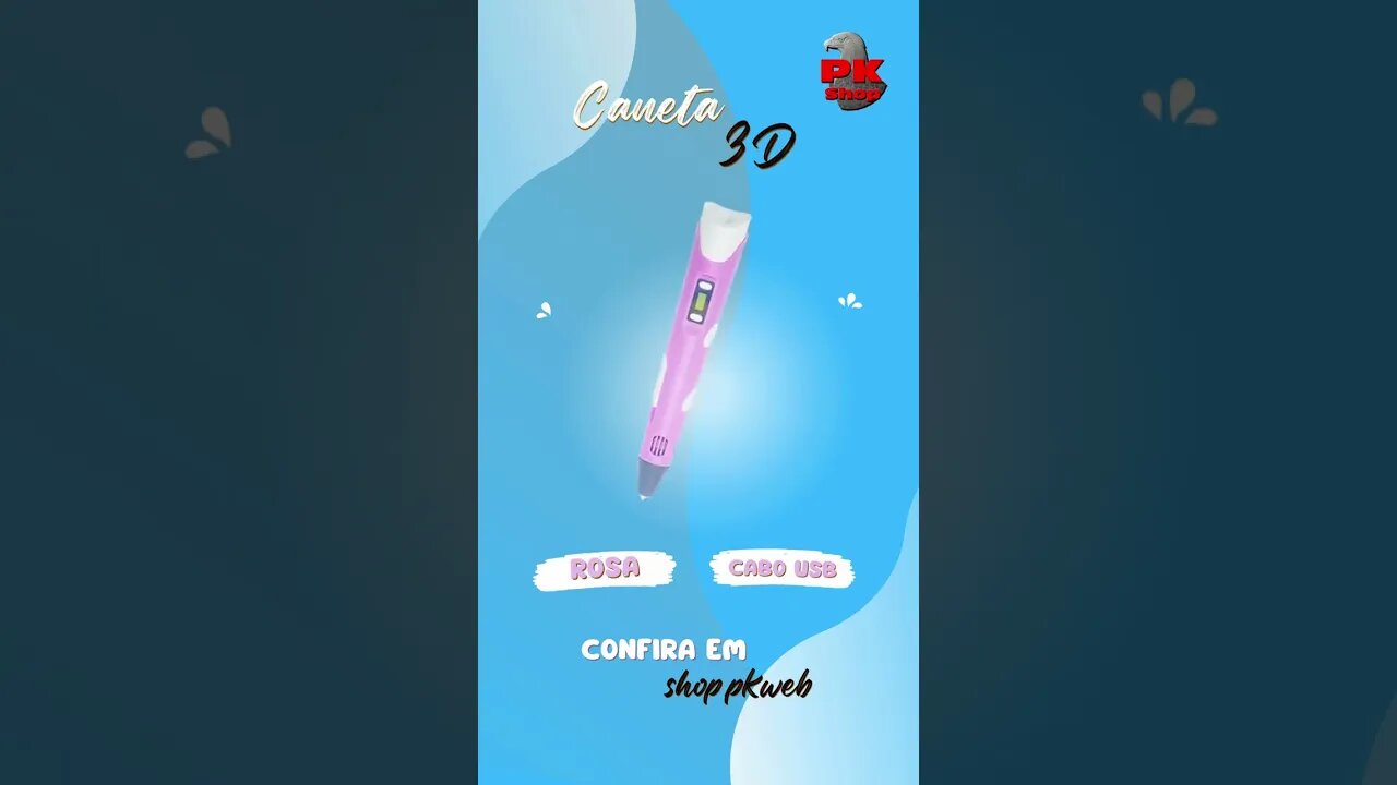 Caneta 3D com cabo USB