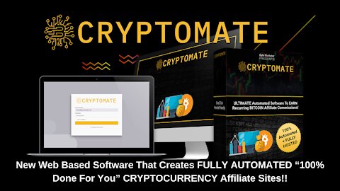 Creates 100% Automated Cryptocurrency Affiliate Sites In One Click!