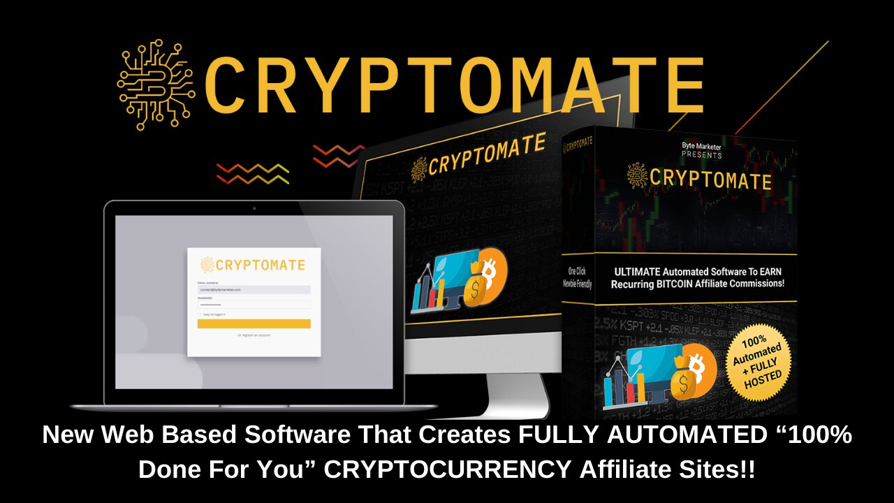 Creates 100% Automated Cryptocurrency Affiliate Sites In One Click!