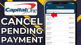 HOW TO CANCEL A PENDING TRANSACTION ON CAPITAL ONE