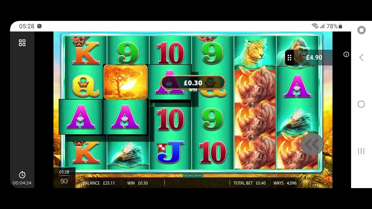 Waiting for a bonus on Raging Rhino then 2 come along Have a Quick watch.