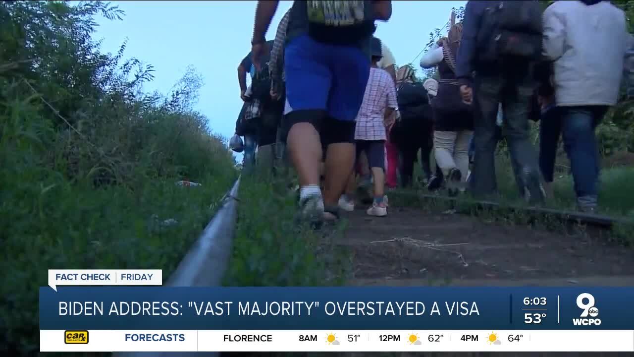 Fact Check Friday: Biden said "vast majority" of immigrants overstayed a visa