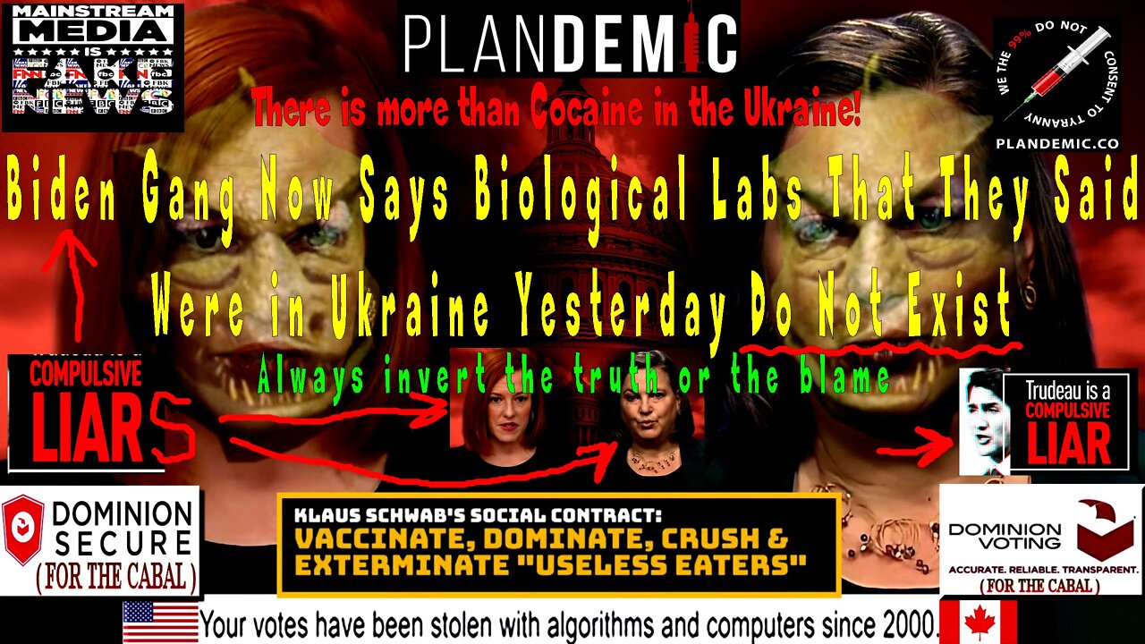 Biden Gang Now Says Biological Labs That They Said Were in Ukraine Yesterday Do Not Exist