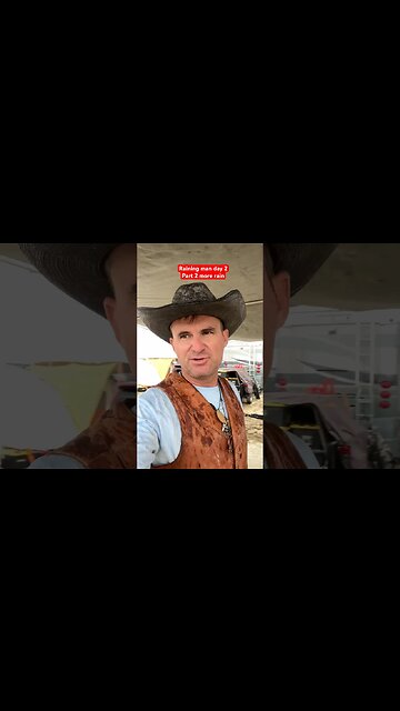 Rain again at #burningman Day 2 of Rainingman