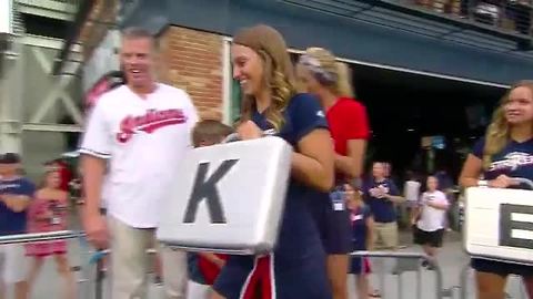 This reunion between a Coast Guard dad and his two sons at the Indians game will make your day