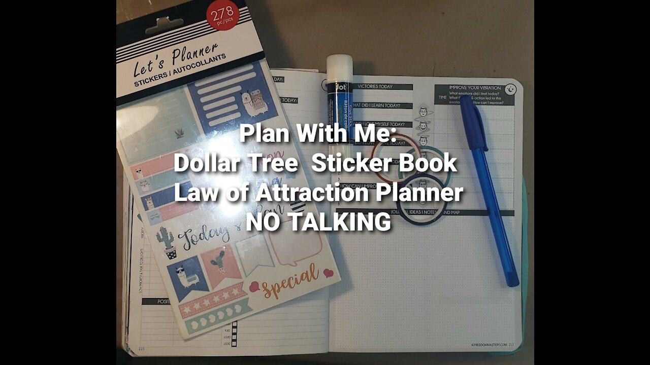 Plan With Me: Dollar Tree Sticker Book and Law of Attraction Daily Planner