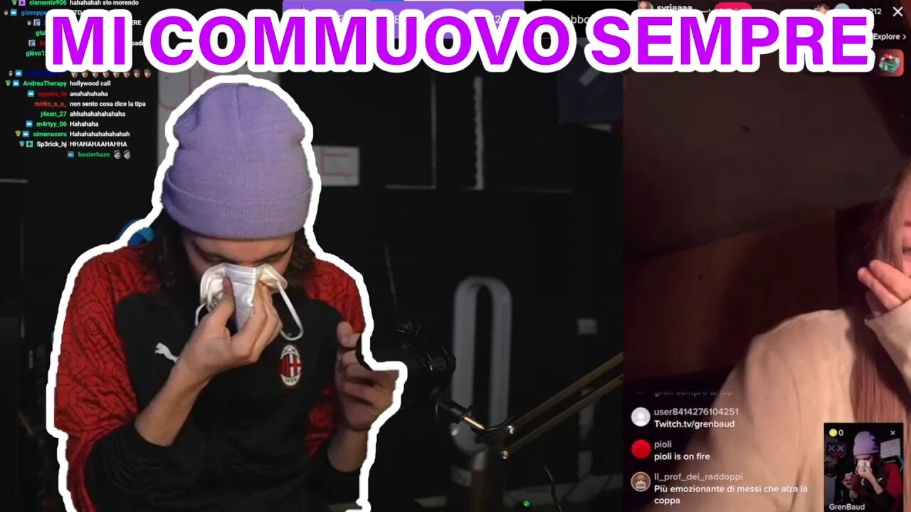 GRENBAUD FA SENTIRE LA SUA CANZONE SU TIK TOK E SI COMMUOVE
