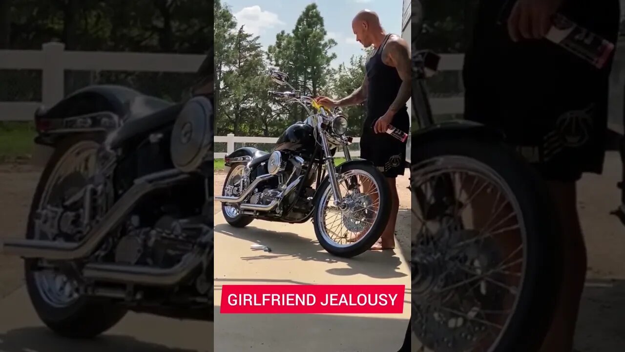 I Think My Girlfriend Is Jealous Of My Harley!