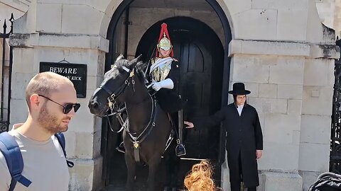 Leaning on the horse nothing said #horseguardsparade