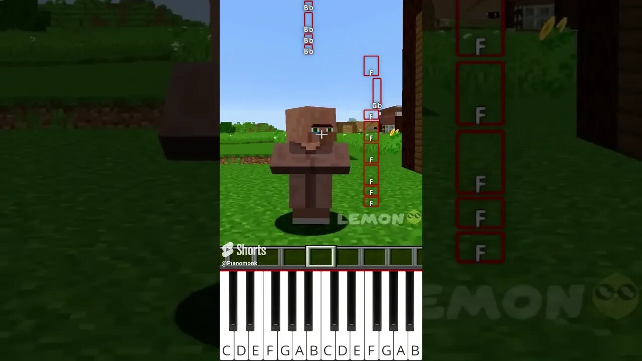 Skibidi Toilet in MInecraft ! (@Lemon__Craft) - Octave Piano Tutorial