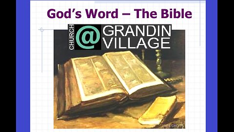 God's Word - The Bible! 09/08/2024