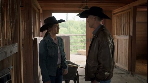 Heartland 1810 Amy and Caleb Scene in the Barn Before The Open House