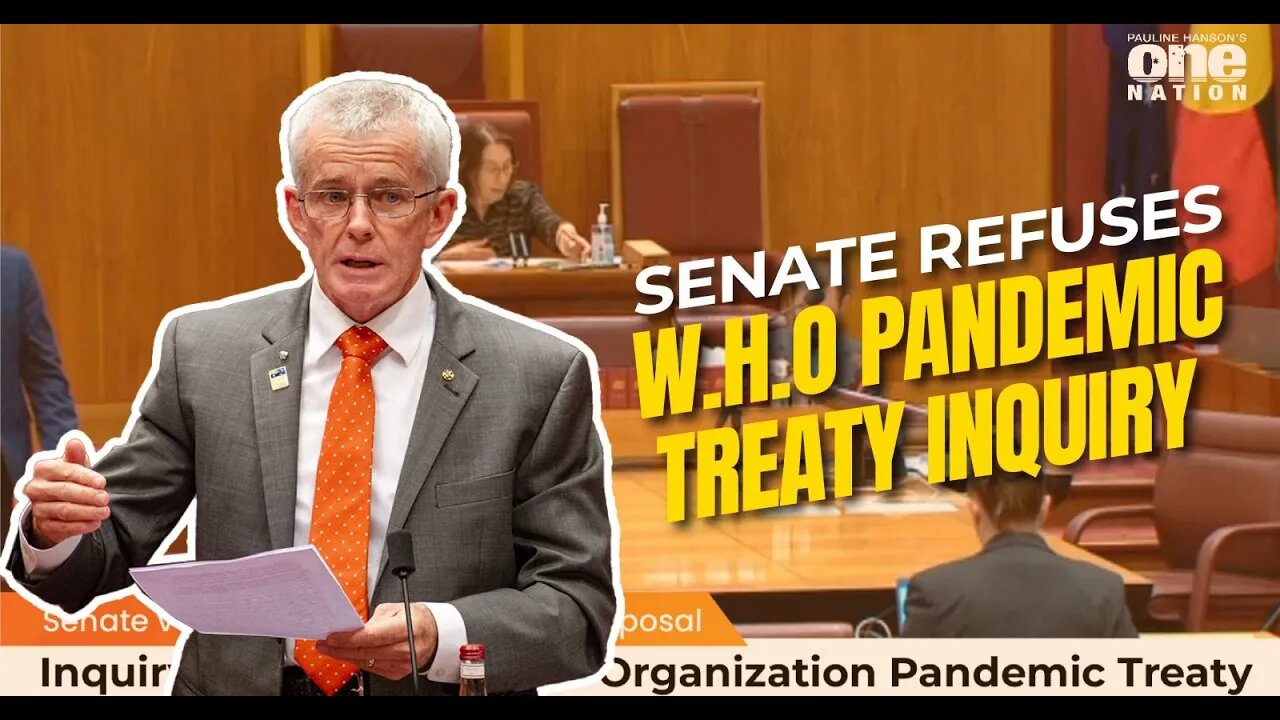 Australian Senate votes on an Inquiry into the WHO pandemic treaty