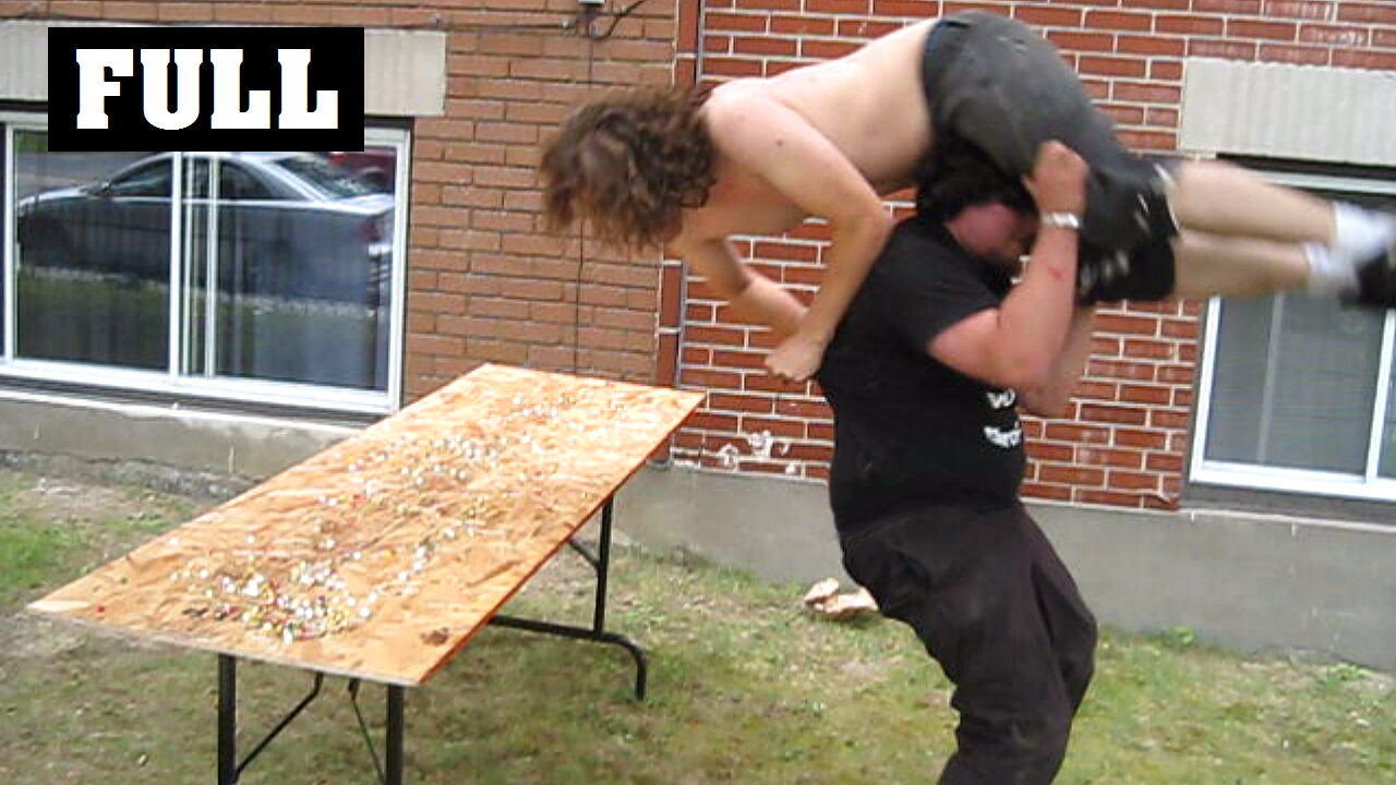 Thumbtack Match - Matt Rage VS Bruiser - CHW Backyard Wrestling