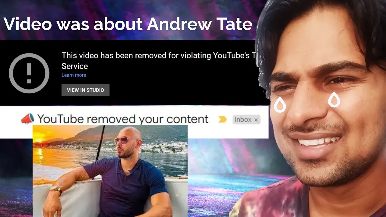 YouTube Deleted my Video because they think it violates Community Guidelines #youtube #andrewtate