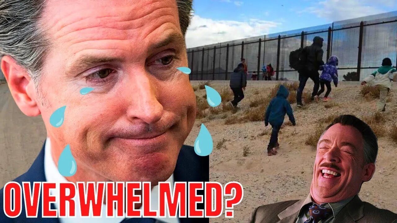 Radical Governor Gavin Newsom CRIES Over Illegal Migrants "OVERWHELMING" California!