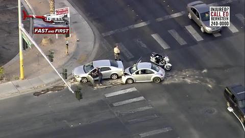 Two vehicle crash near Nellis, Desert Inn