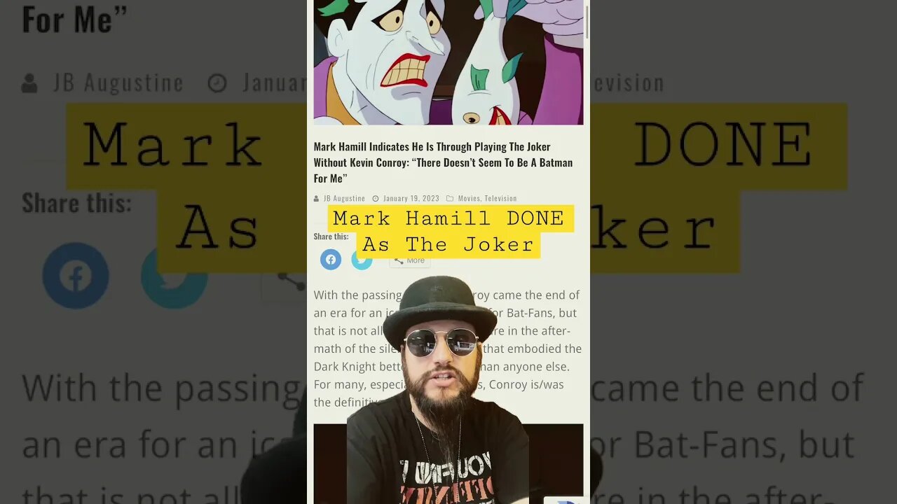 Mark Hamill Will No Longer Voice The Joker #shorts