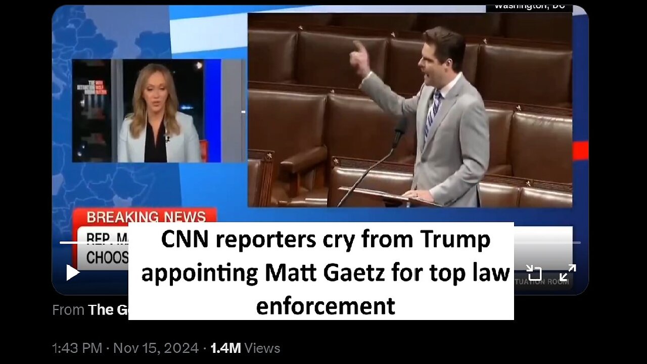 Trump nominated Matt Gaetz for top law enforcement, CNN cries