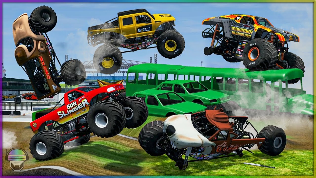 MONSTER TRUCKS ATTACK ATLANTA! BeamNG Drive