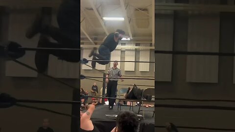 Primer Splashes Levi Spade Through A Table!! #wrestling #clips #prowrestling #omg