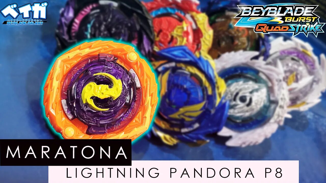 Maratona de batalhas LIGHTNING PANDORA ENDLESS P8 VS BEYBLADES QUADDRIVE- Beyblade Burst QuadStrike