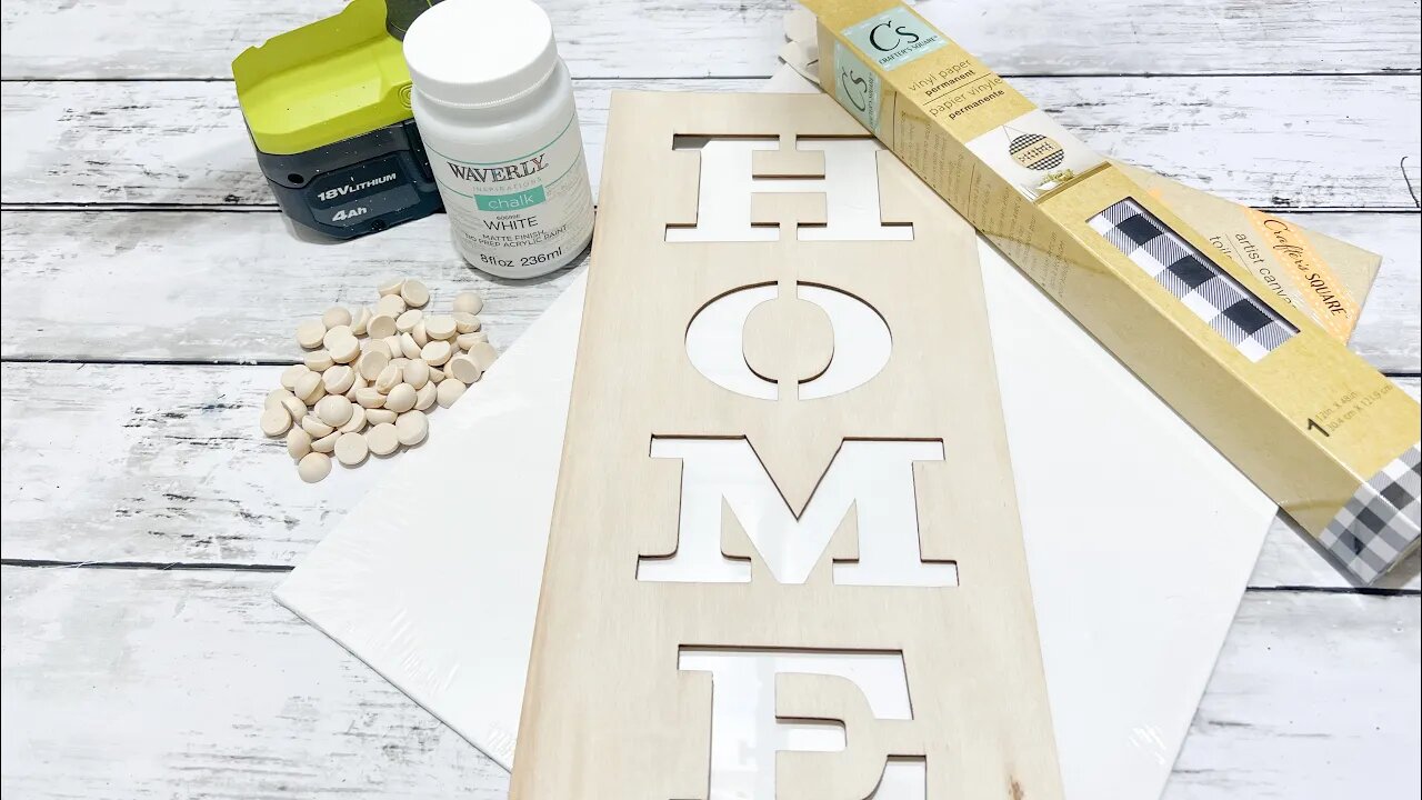 Dollar Tree Home Sign Makeover || Using Dollar Tree Vinyl [ 1 Easy DIY ]