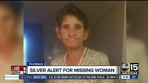 Silver Alert issued for missing woman in Phoenix