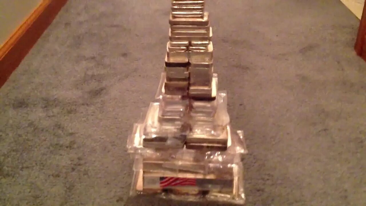 My Silver Stack: "Silver Tower" Over 600 Ounces of Silver in Bars