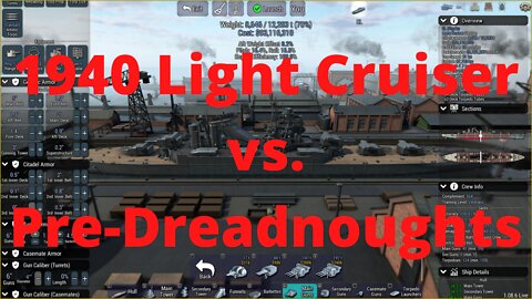 1940 Japanese Light Cruiser vs. 1904 Russian Pre-Dreadnoughts