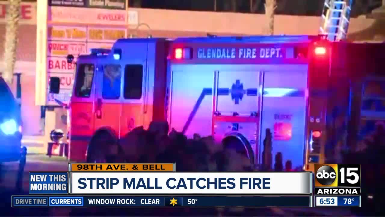 Strip mall catches fire in Sun City