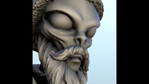 Santa-Bearded Alien Watches Boy from Scotland