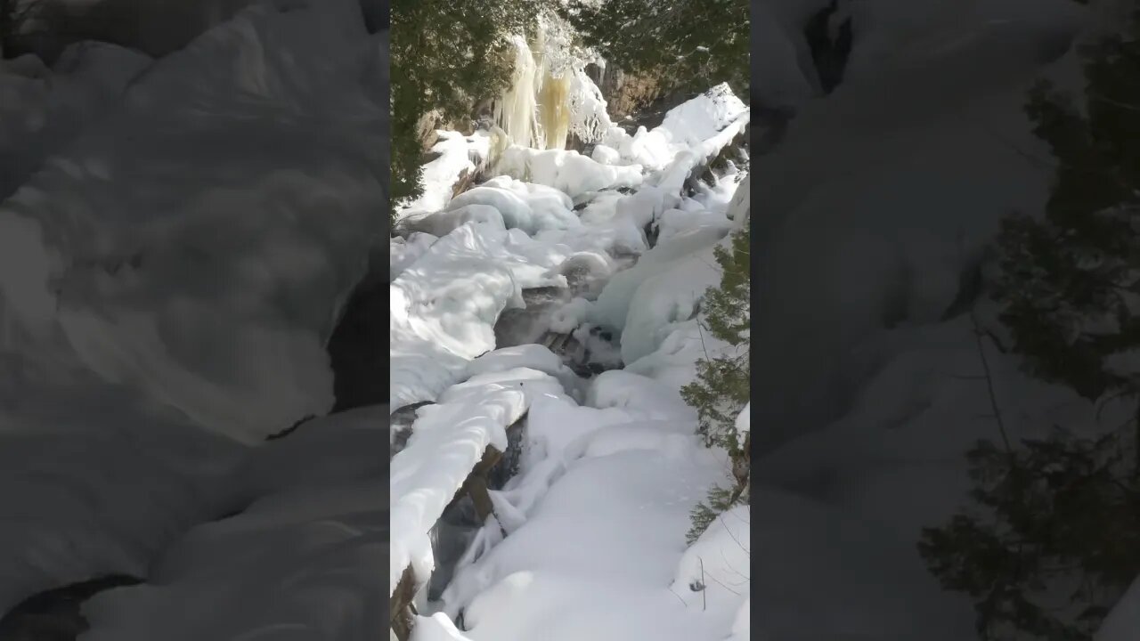 Hawk Lake Log Chute In Winter #hiking #short #shortvideo